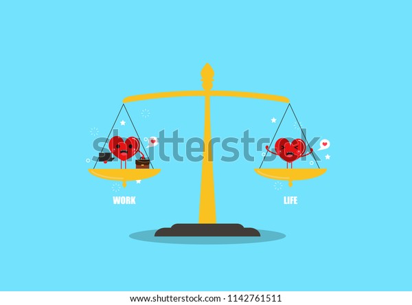 Work Life Balance Cartoon Vector Stock Vector (Royalty Free) 1142761511 ...