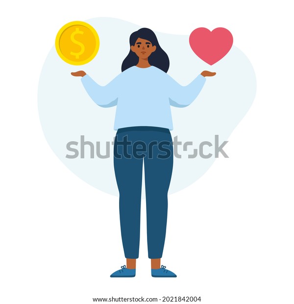 Work Life Balance Concept Black African Stock Vector (Royalty Free ...