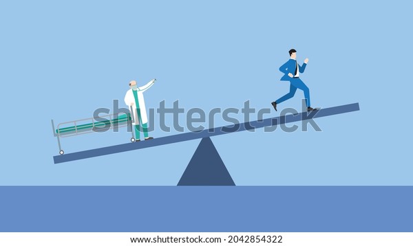 Work Life Balance Concept Work Health Stock Vector (Royalty Free ...