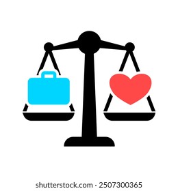 Concepto de equilibrio de vida laboral con escala