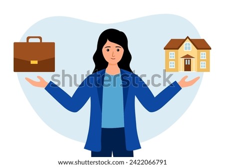 Work life balance concept. Smart time management. Finding a balance.