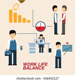 Work life Balance flat design