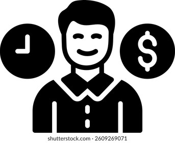 Work life balance Glyph Icon Vector Design