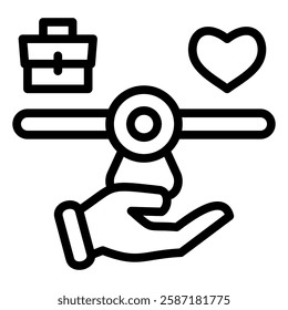 Work Life Balance Icon Element For Design