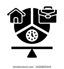 Work Life Balance Icon Element for Design