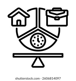 Work Life Balance Icon Element for Design