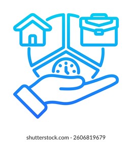 Work Life Balance Icon Element for Design