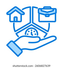 Work Life Balance Icon Element for Design