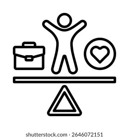 Work Life Balance Icon Element for Design