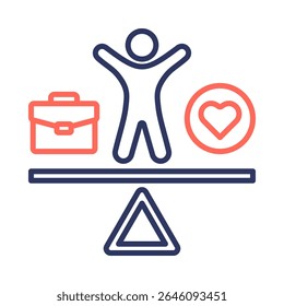 Work Life Balance Icon Element for Design