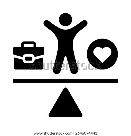 Work Life Balance Icon Element for Design