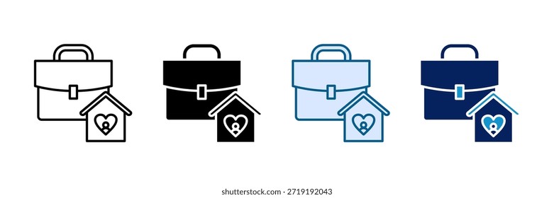 Conjunto de iconos de equilibrio de vida laboral Colección de estilo múltiple