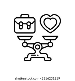Work Life Balance Symbol in Vektorgrafik. Illustration