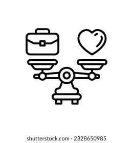 Work life balance icon in vector. Illustration