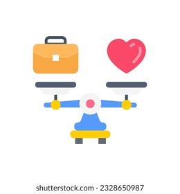 Work life balance icon in vector. Illustration