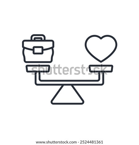 work life balance icon. vector.Editable stroke.linear style sign for use web design,logo.Symbol illustration.