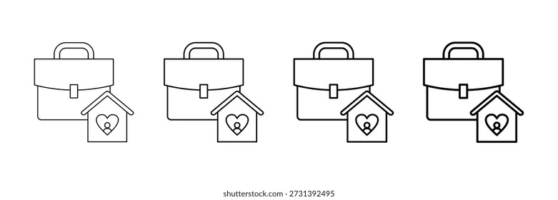 Conjunto de Vectores de equilibrio de vida laboral en diferentes estilos de línea de trazo