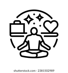 work life balance motivation line icon vector. work life balance motivation sign. isolated contour symbol black illustration