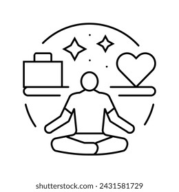 work life balance motivation line icon vector. work life balance motivation sign. isolated contour symbol black illustration