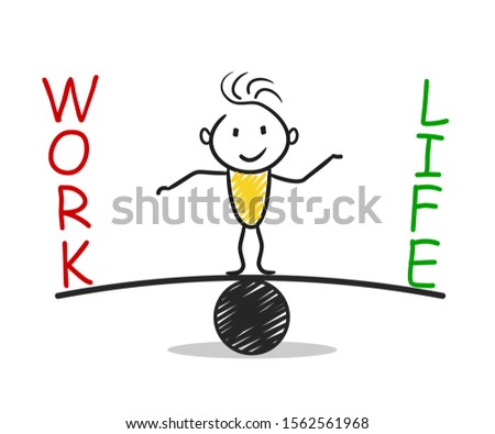 Work life balance - stock vector