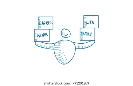 Work Life Balance Template Vector