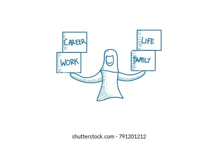 Work Life Balance Template Vector