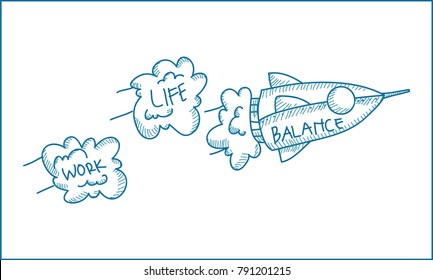 Work Life Balance Template Vector