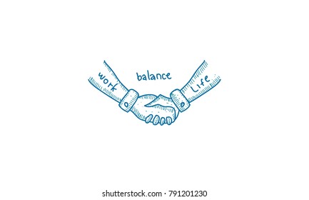 Work Life Balance Template Vector