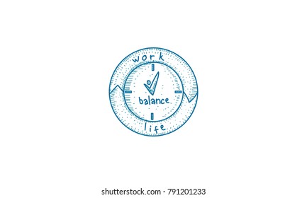 Work Life Balance Template Vector