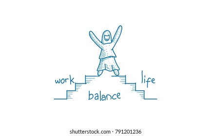 Work Life Balance Template Vector