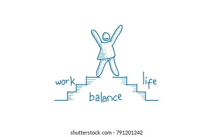 Work Life Balance Template Vector