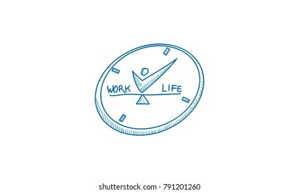 Work Life Balance Template Vector