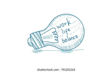 Work Life Balance Template Vector