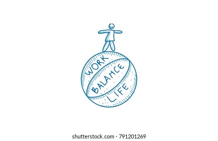 Work Life Balance Template Vector