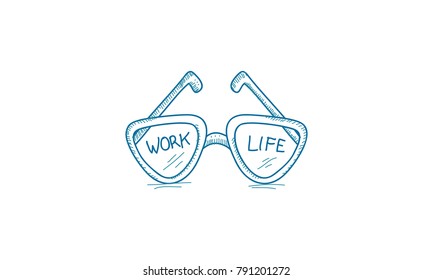 Work Life Balance Template Vector