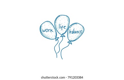 Work Life Balance Template Vector