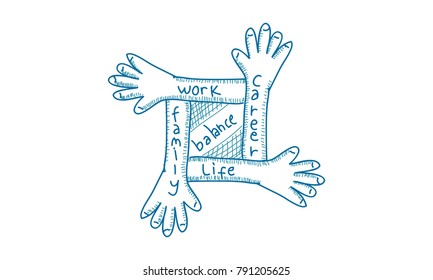 Work Life Balance Template Vector