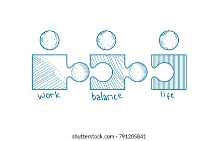 Work Life Balance Template Vector