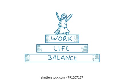 Work Life Balance Template Vector