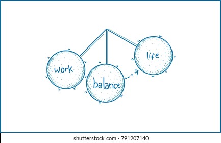 Work Life Balance Template Vector