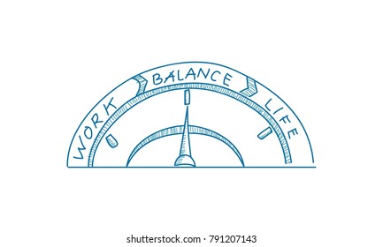 Work Life Balance Template Vector