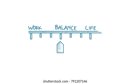 Work Life Balance Template Vector