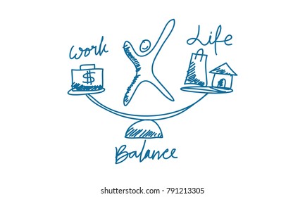 Work Life Balance Template Vector