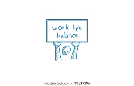 Work Life Balance Template Vector