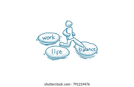 Work Life Balance Template Vector