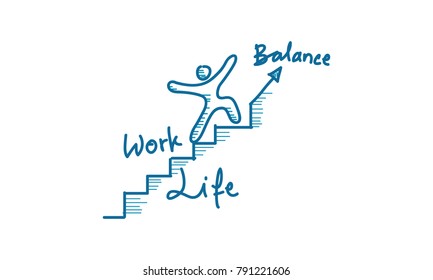 Work Life Balance Template Vector