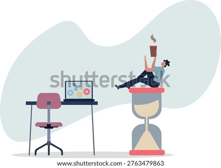 Work life balance with time for career and relaxation.Limited time for job or wellness for healthy recover from stress.person's life situation and his activities.