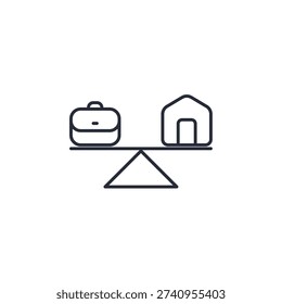 work life balance vector icon. flat sign for mobile concept and web design. Symbol, logo illustration. Vector graphics