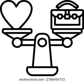 Work life balance vector icon. Can be used for printing, mobile and web applications.