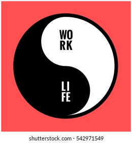 Work Life Balance Yin Yang Concept